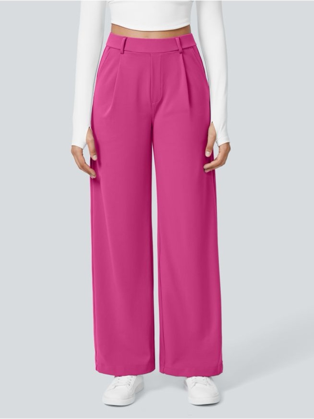 Halara Flex™ DayStretch High Waisted Pocket Straight Leg Work Pants in Pink